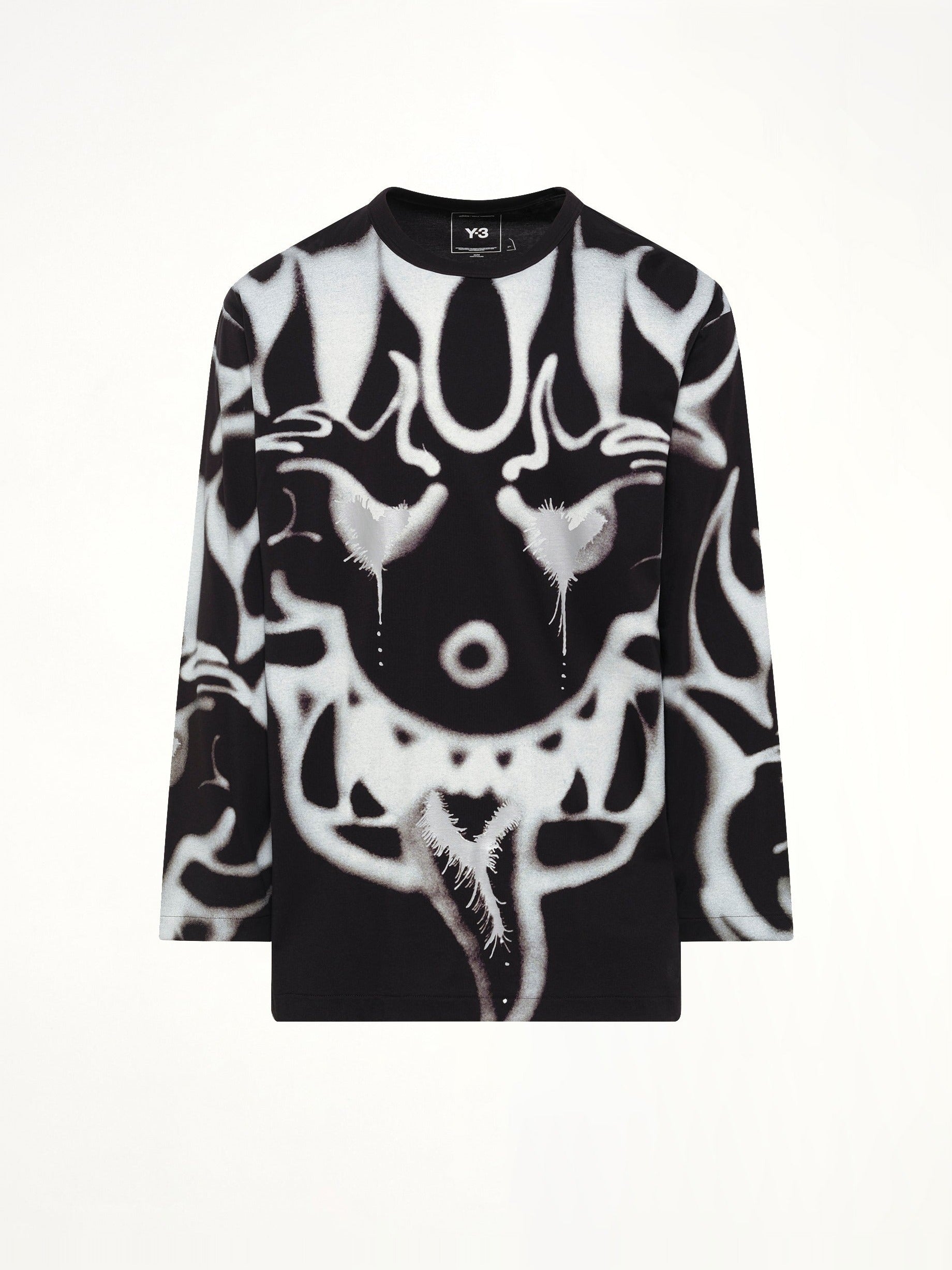 Allover Yaksha LS T-Shirt in Black