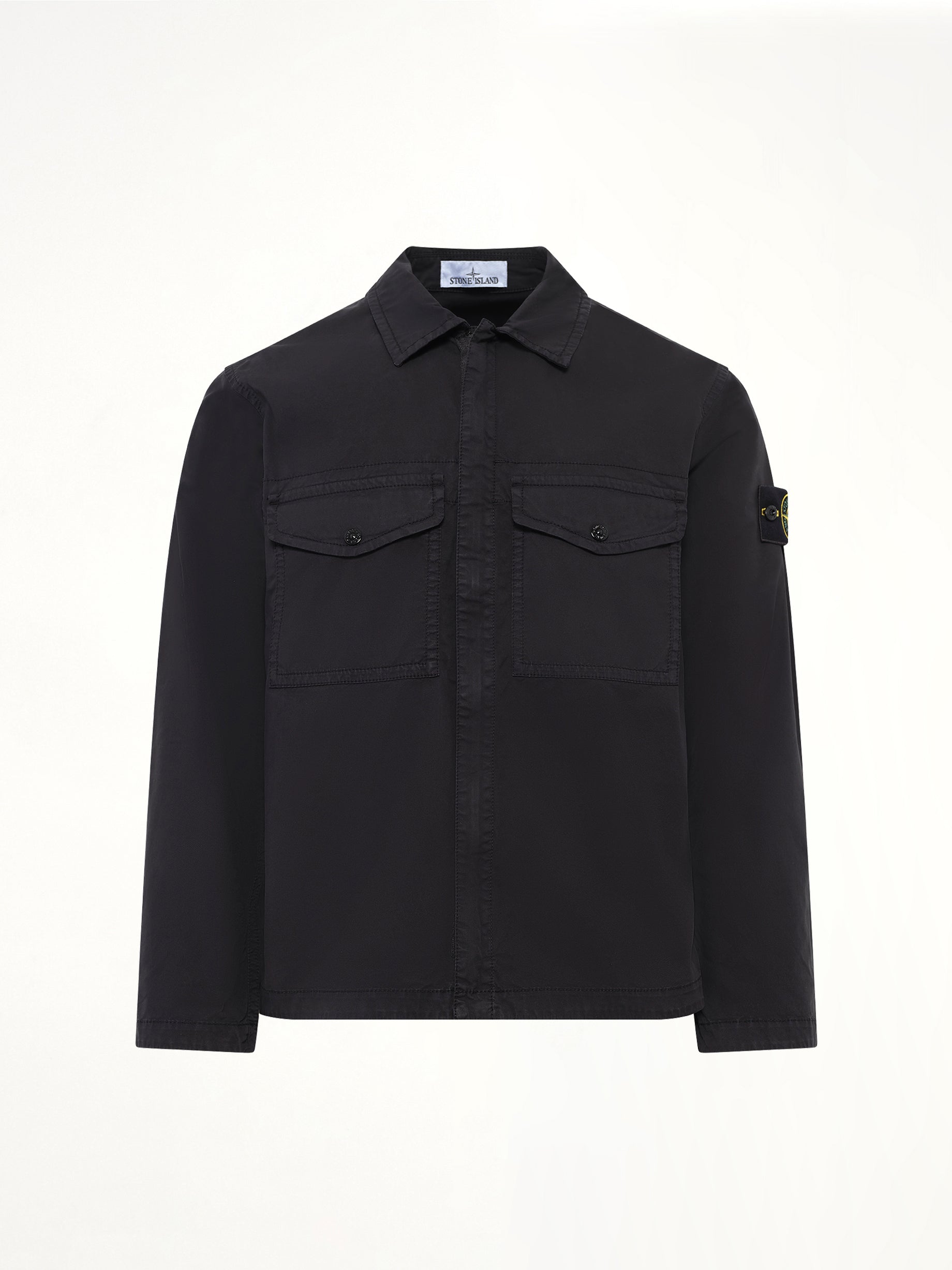 1200003 Stretch Organic Cotton Shirt in Black