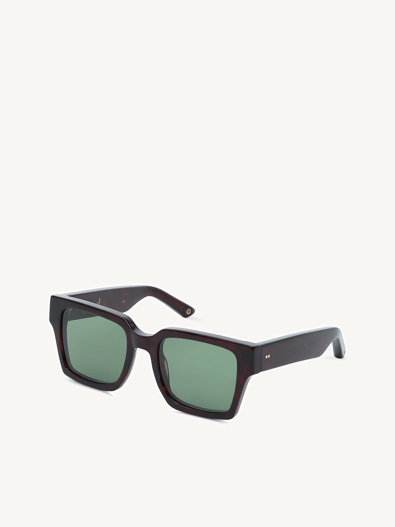 Sixteen Black Sunglass with Green Lens