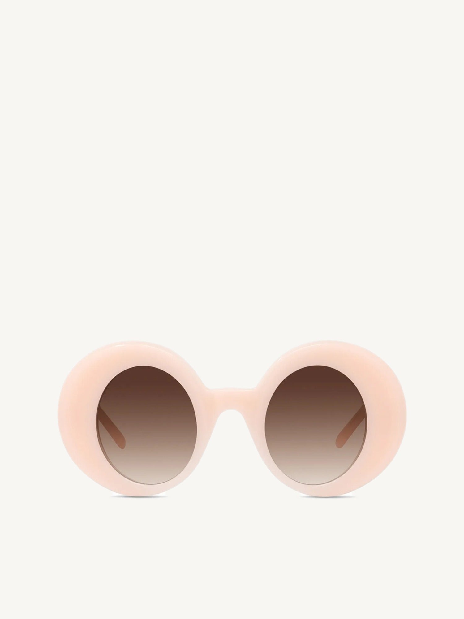Round Sunglasses with Gradient Violet Lens in Shiny Pink