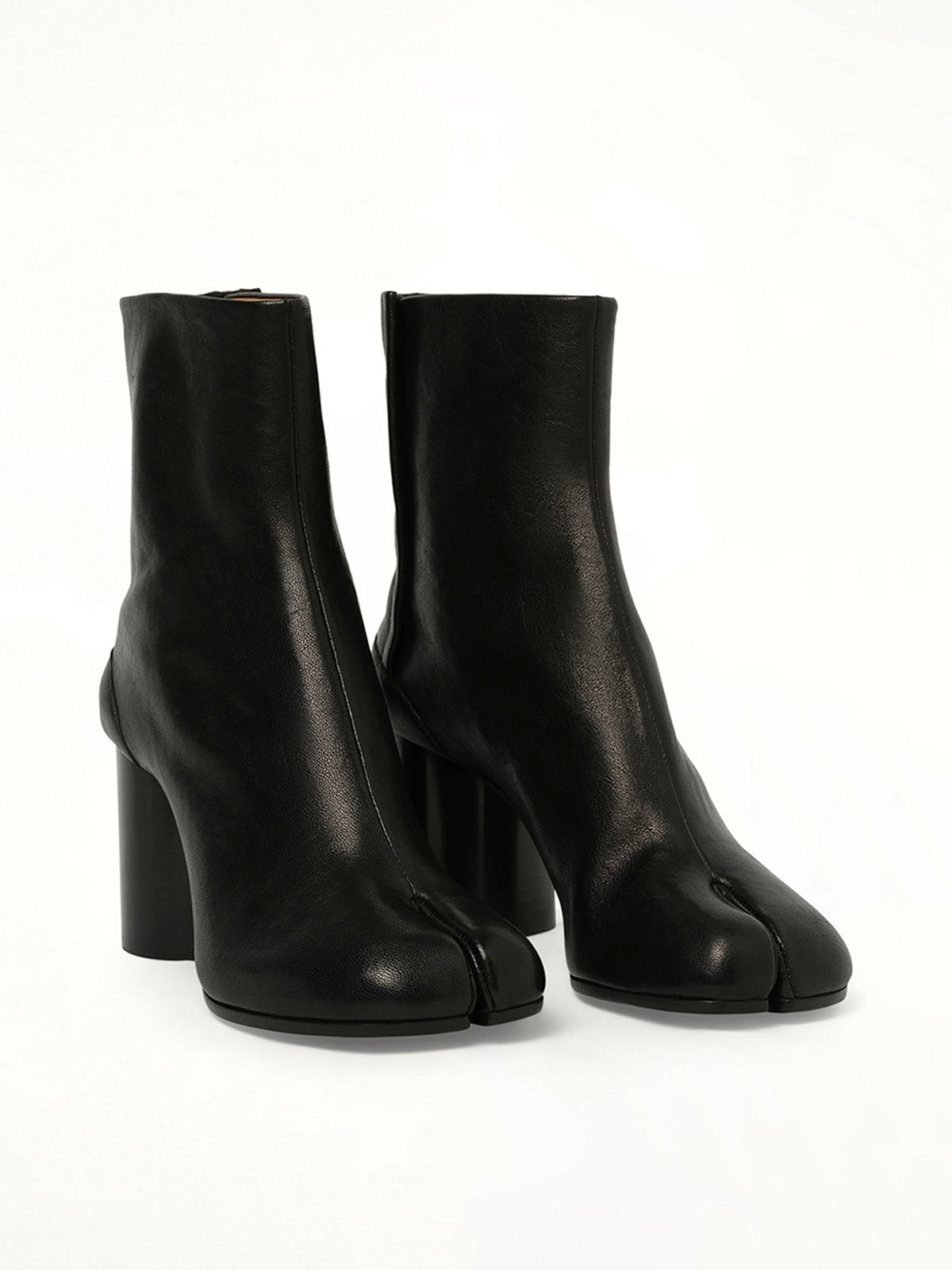 Tabi Ankle Boots 8cm Heel in Black Front View | MAISON MARGIELA