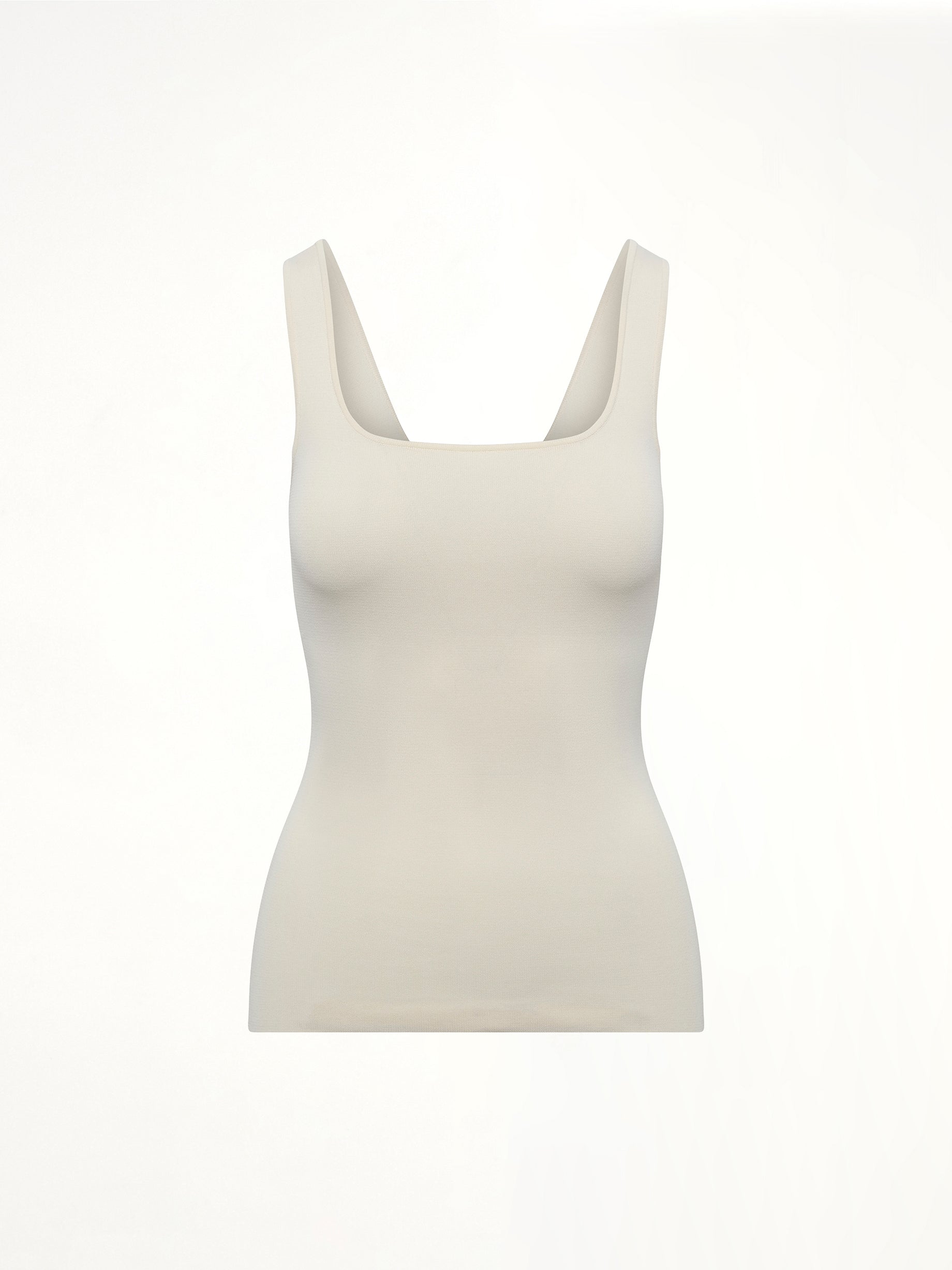 Squared Neck Top in Off White