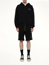 Classique Zip Up Hoodie in Black/White