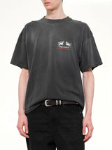 24 Hour Service T-Shirt in Stained Black