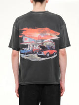 24 Hour Service T-Shirt in Stained Black