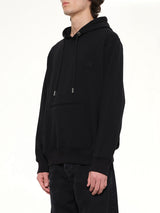 Flower Back Print Hoodie in Black