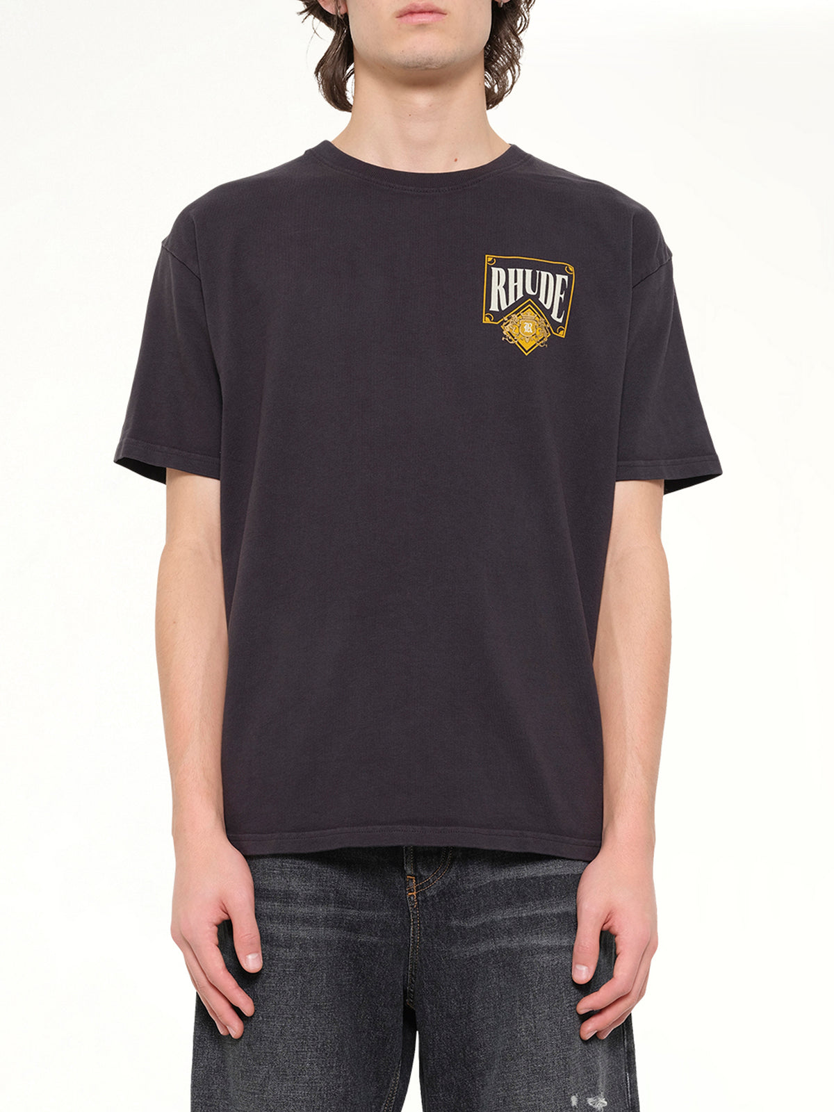 Rhude Playing Card T-Shirt in Vintage Black