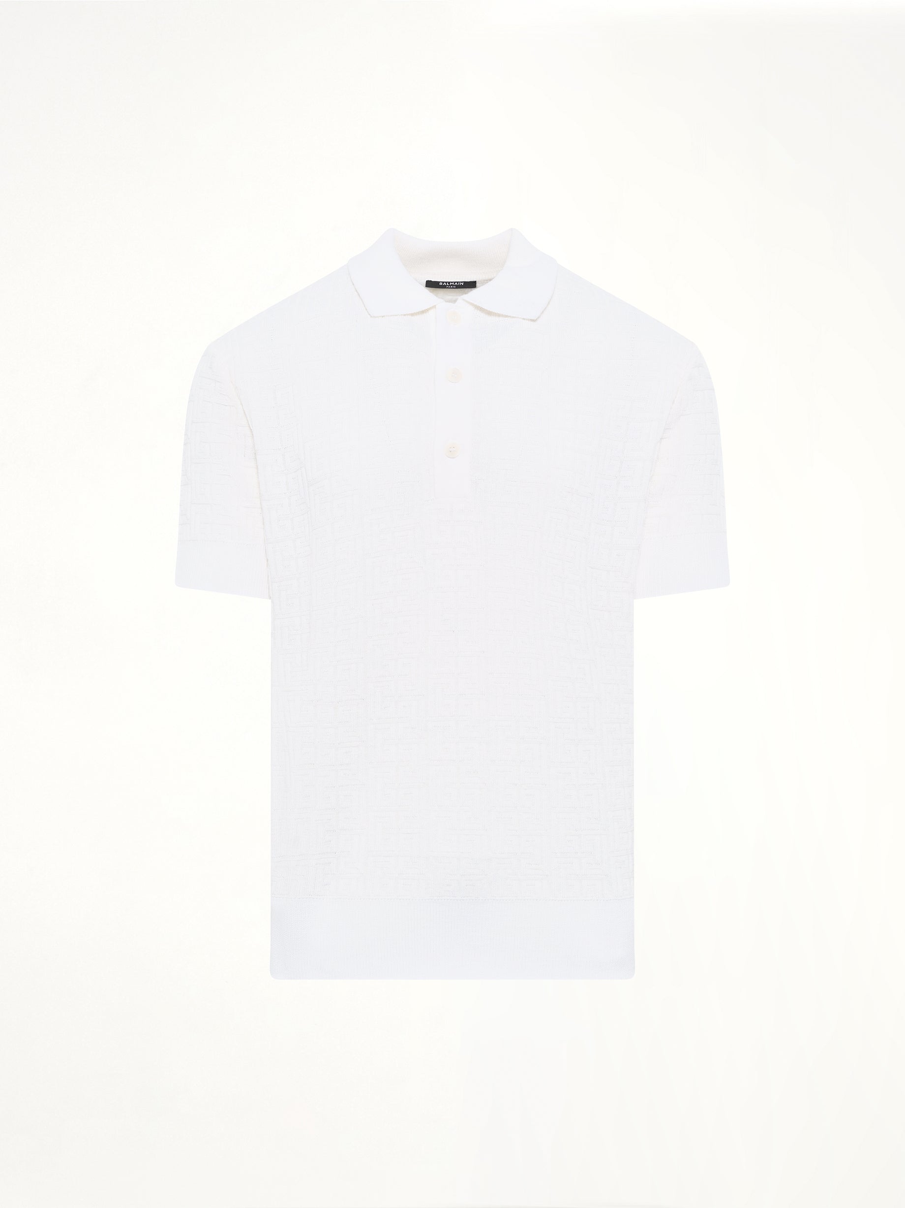Monogram Vanise Knit Polo in White